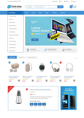 數碼電子產品銷售電商模板